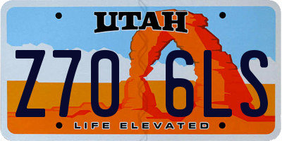 UT license plate Z706LS