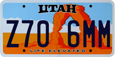 UT license plate Z706MM