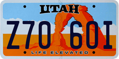 UT license plate Z706OI