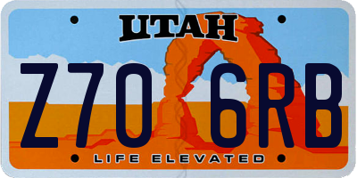 UT license plate Z706RB
