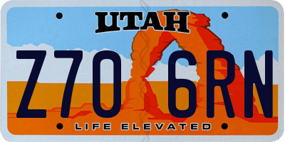 UT license plate Z706RN