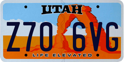 UT license plate Z706VG