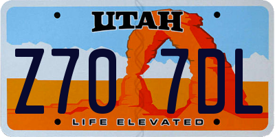 UT license plate Z707DL