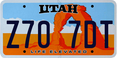UT license plate Z707DT