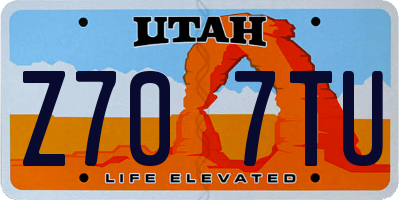 UT license plate Z707TU