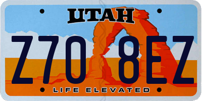 UT license plate Z708EZ