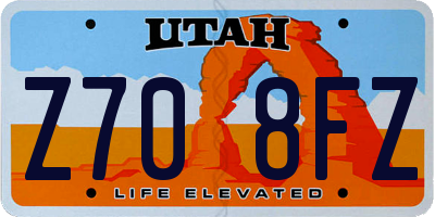 UT license plate Z708FZ