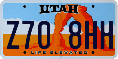 UT license plate Z708HH