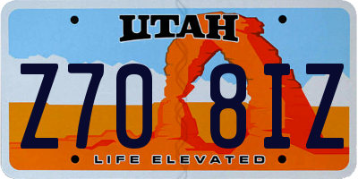 UT license plate Z708IZ