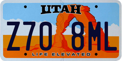 UT license plate Z708ML