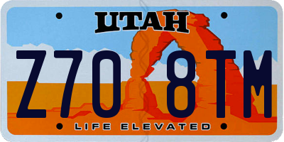 UT license plate Z708TM