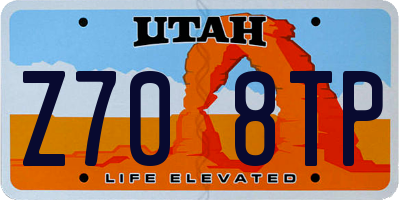UT license plate Z708TP