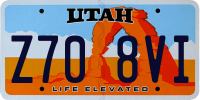 UT license plate Z708VI