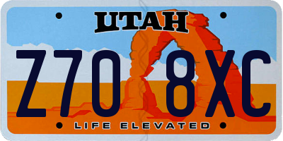 UT license plate Z708XC