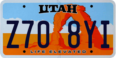 UT license plate Z708YI