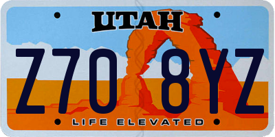 UT license plate Z708YZ