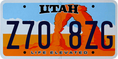 UT license plate Z708ZG