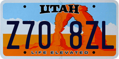UT license plate Z708ZL