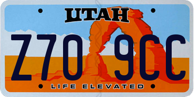 UT license plate Z709CC