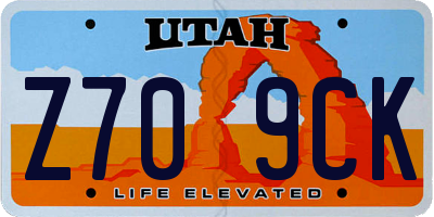 UT license plate Z709CK