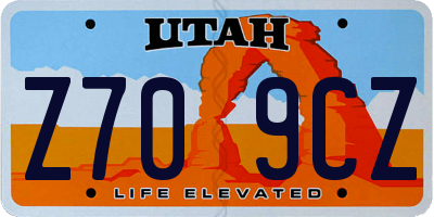 UT license plate Z709CZ