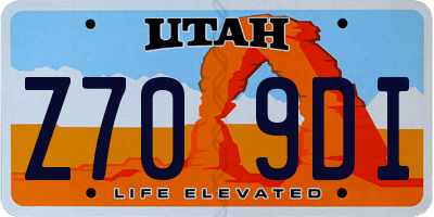 UT license plate Z709DI