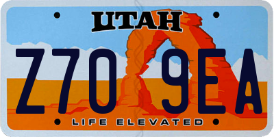 UT license plate Z709EA