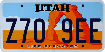 UT license plate Z709EE