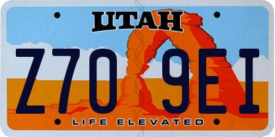 UT license plate Z709EI