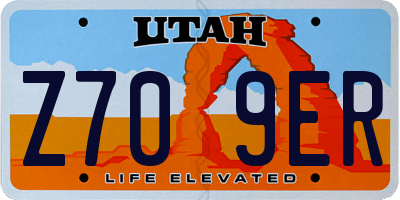 UT license plate Z709ER