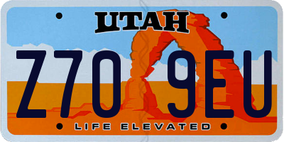 UT license plate Z709EU