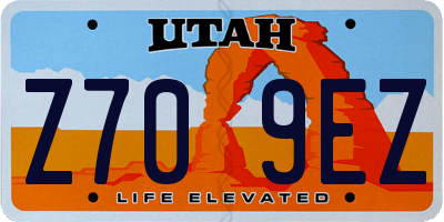 UT license plate Z709EZ
