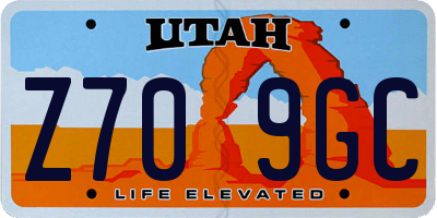 UT license plate Z709GC