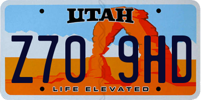 UT license plate Z709HD