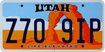 UT license plate Z709IP