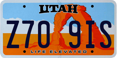 UT license plate Z709IS