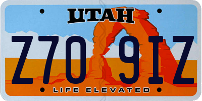 UT license plate Z709IZ