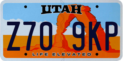 UT license plate Z709KP