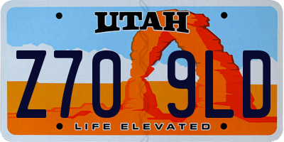 UT license plate Z709LD
