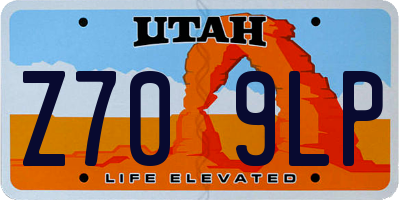 UT license plate Z709LP