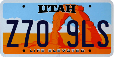 UT license plate Z709LS