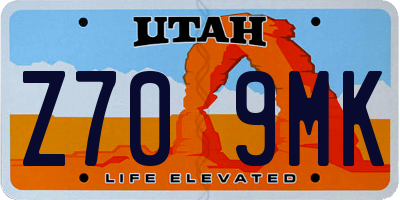 UT license plate Z709MK