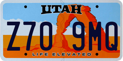 UT license plate Z709MQ