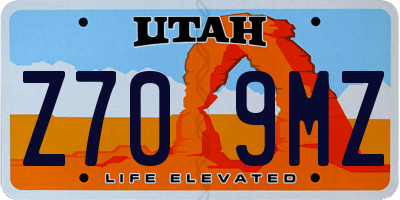 UT license plate Z709MZ
