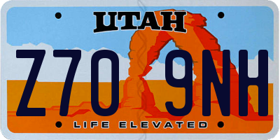 UT license plate Z709NH