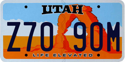 UT license plate Z709OM