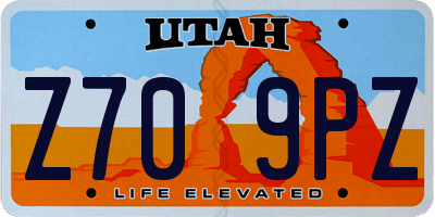 UT license plate Z709PZ