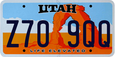 UT license plate Z709QQ