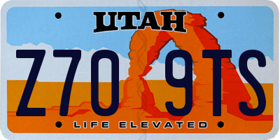 UT license plate Z709TS