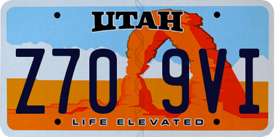 UT license plate Z709VI